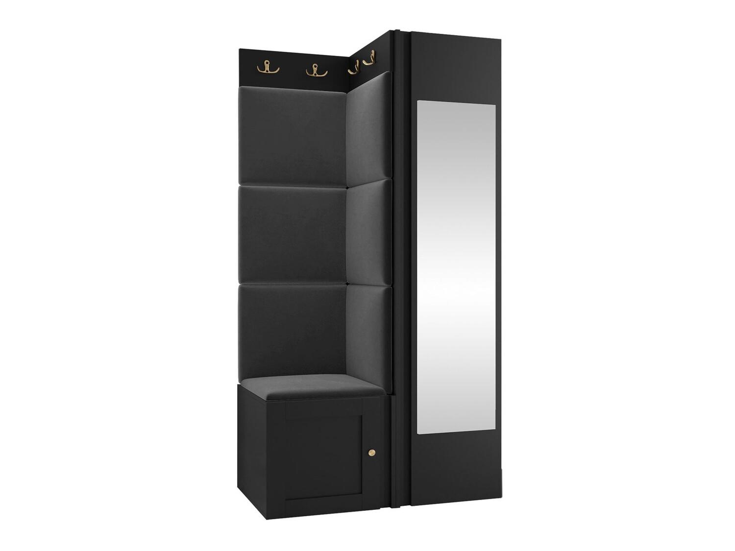 Komplet za predsobo Hartford 382 (Črna)