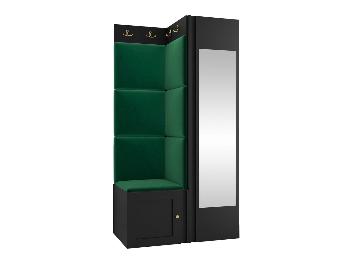 Komplet za predsobo Hartford 382 (Črna)