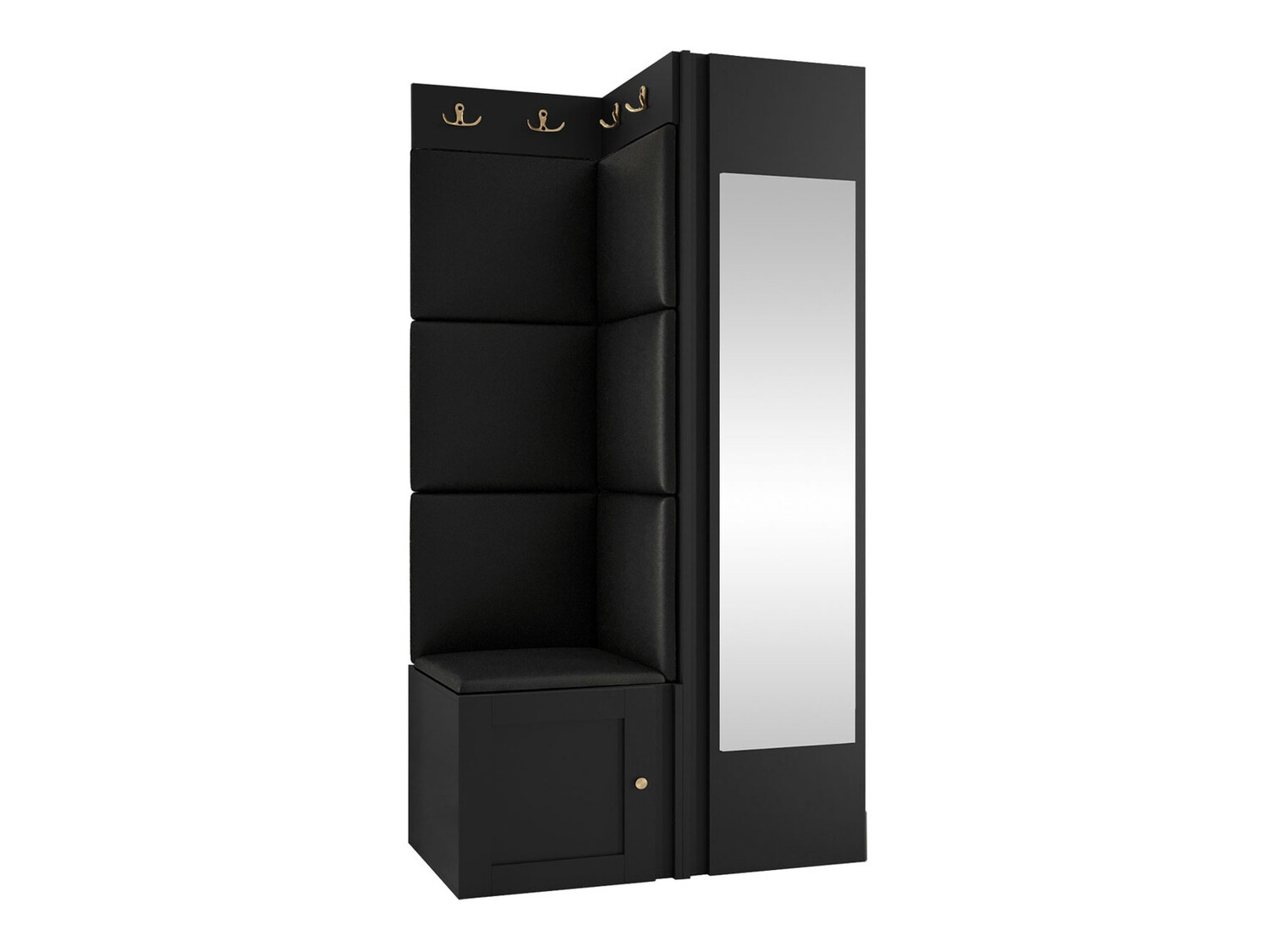 Komplet za predsobo Hartford 382 (Črna)