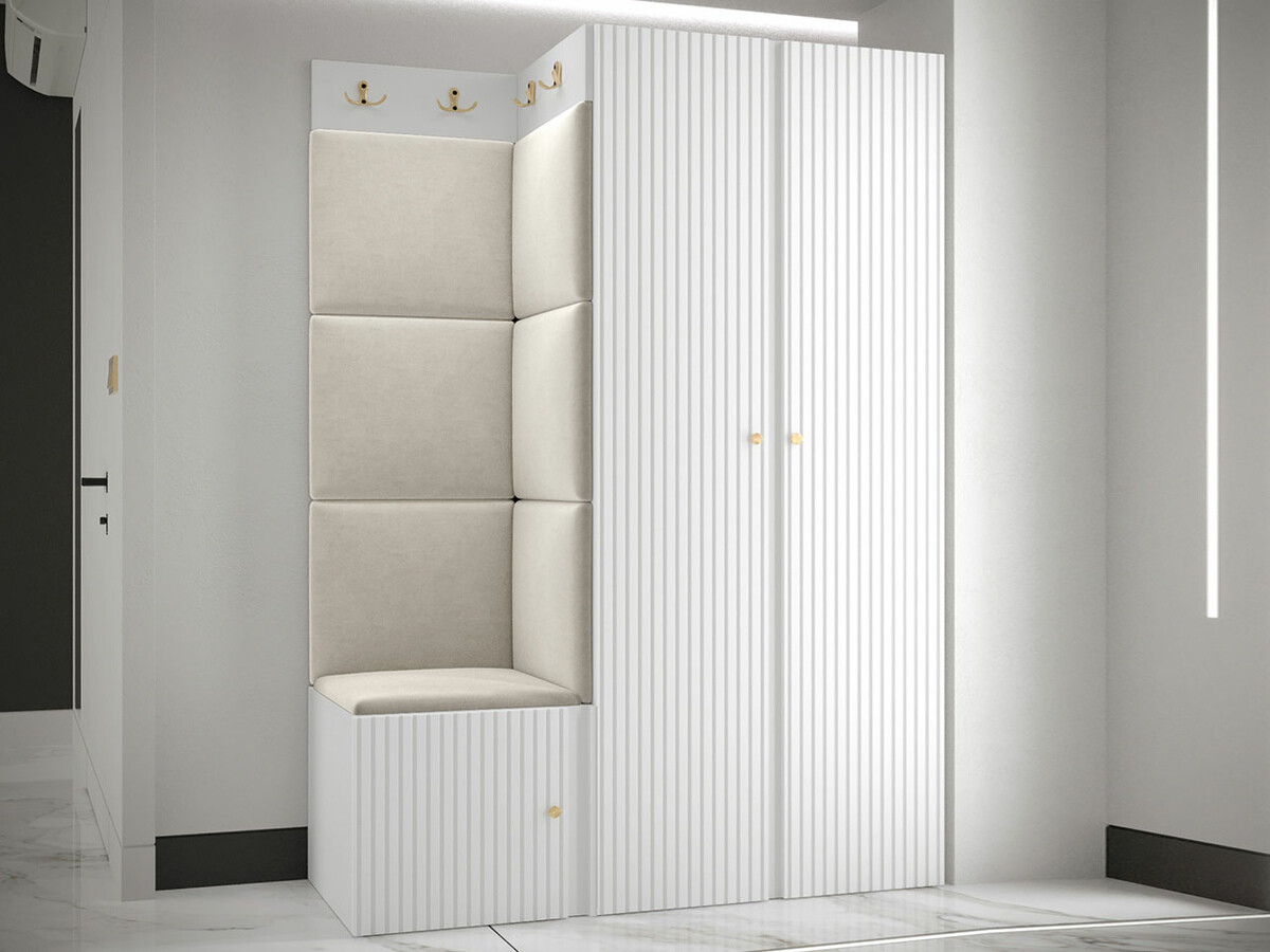 Komplet za predsobo Hartford 387 (Bela)