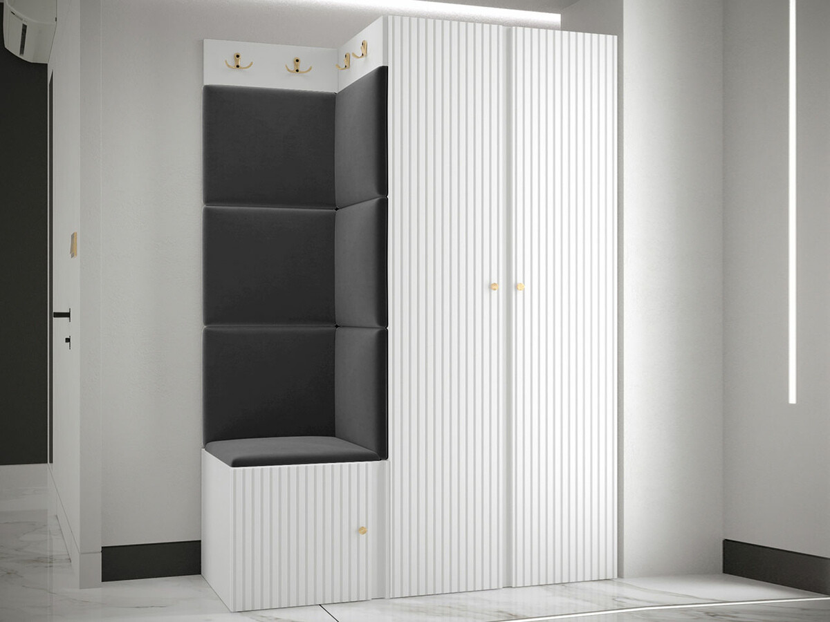 Komplet za predsobo Hartford 387 (Bela)