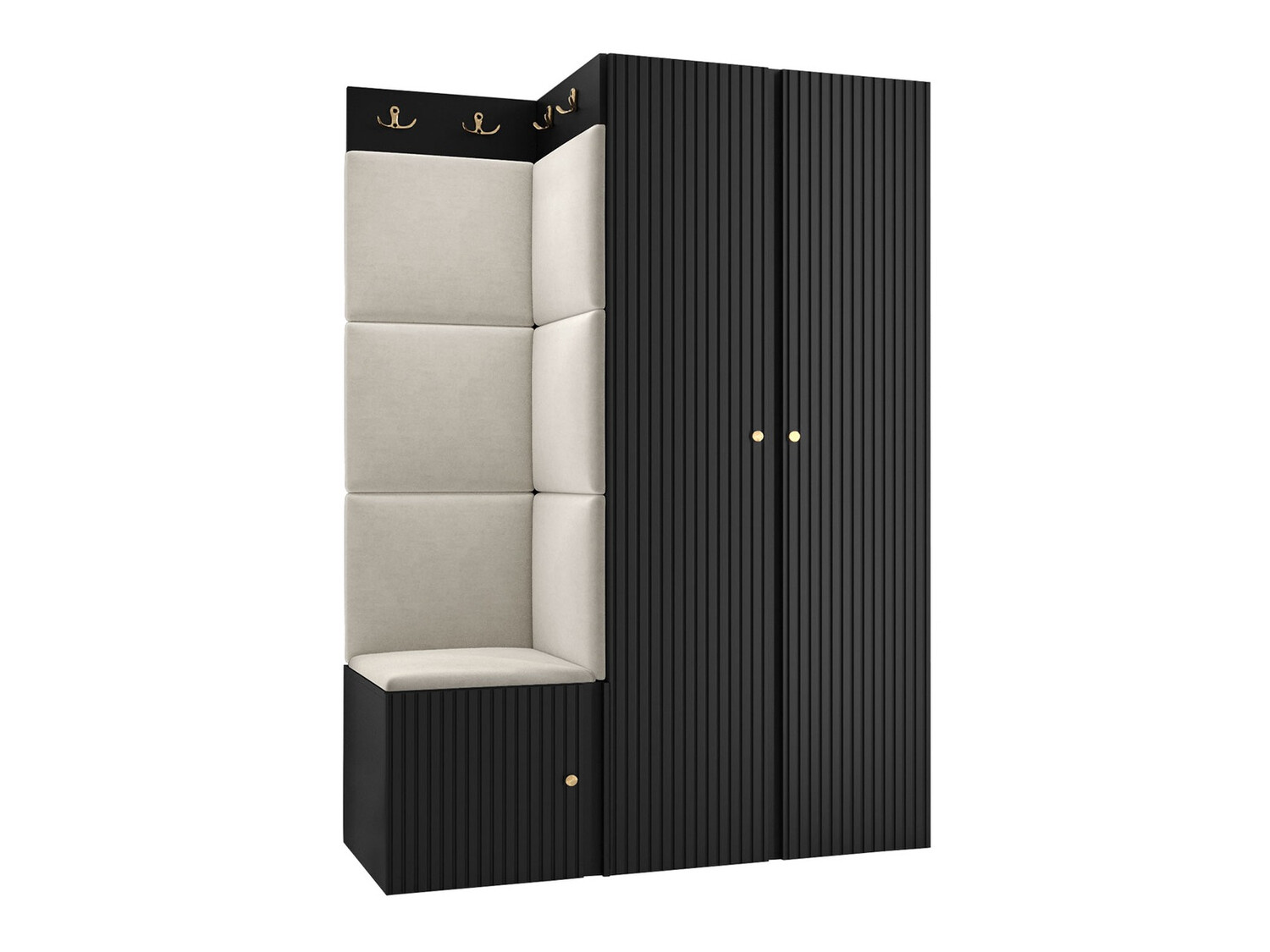 Komplet za predsobo Hartford 387 (Črna)