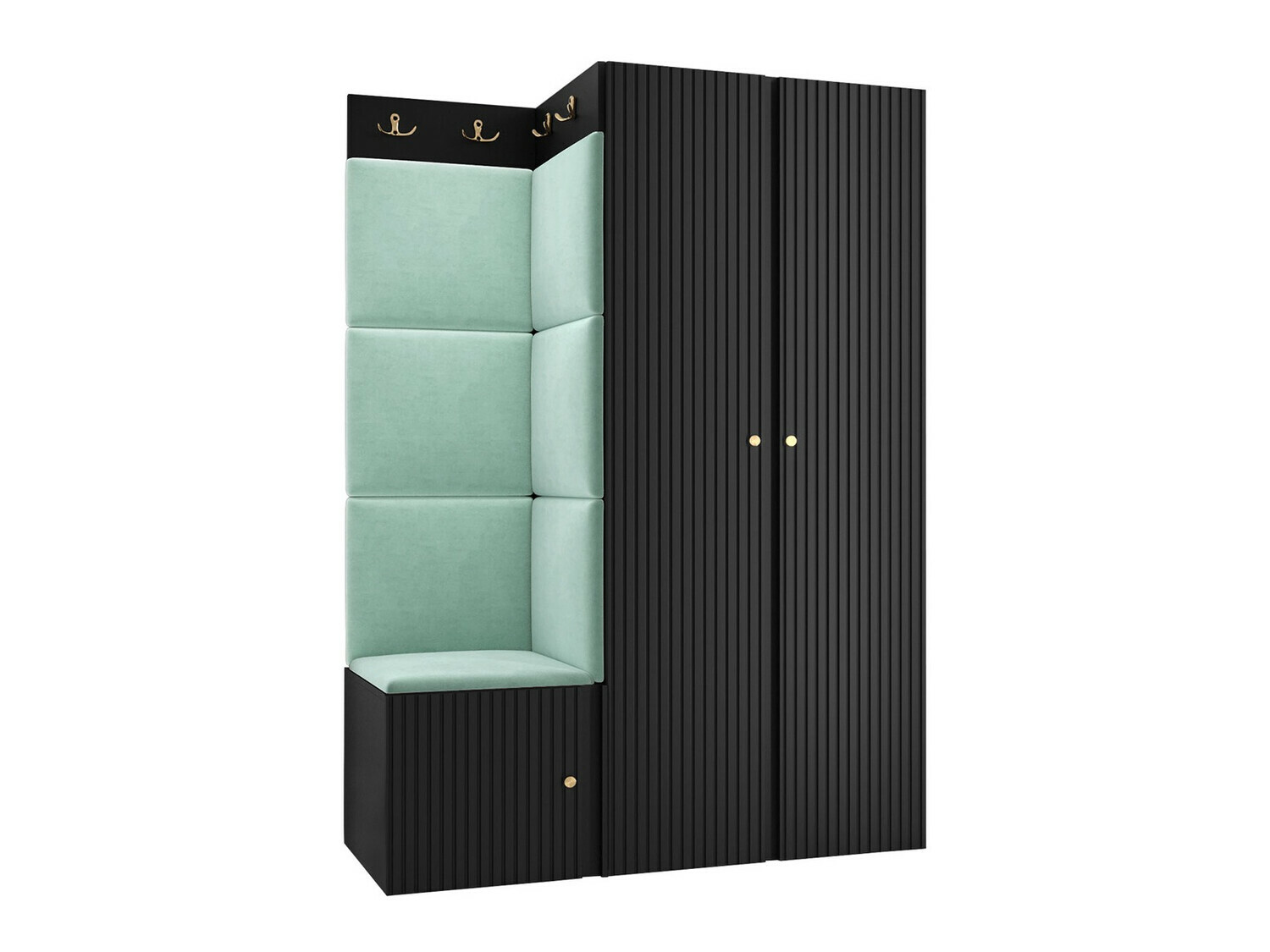 Komplet za predsobo Hartford 387 (Črna)