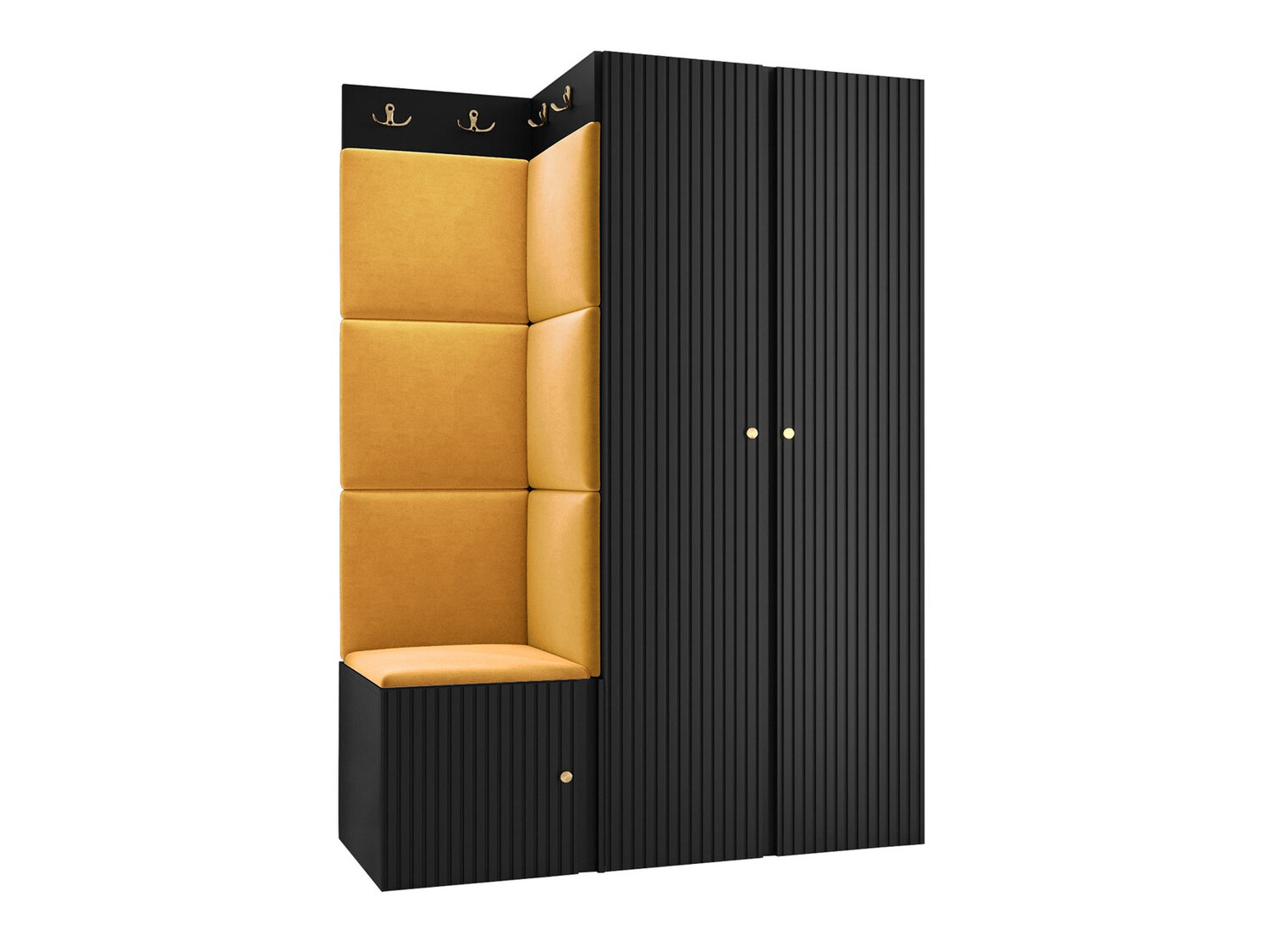 Komplet za predsobo Hartford 387 (Črna)