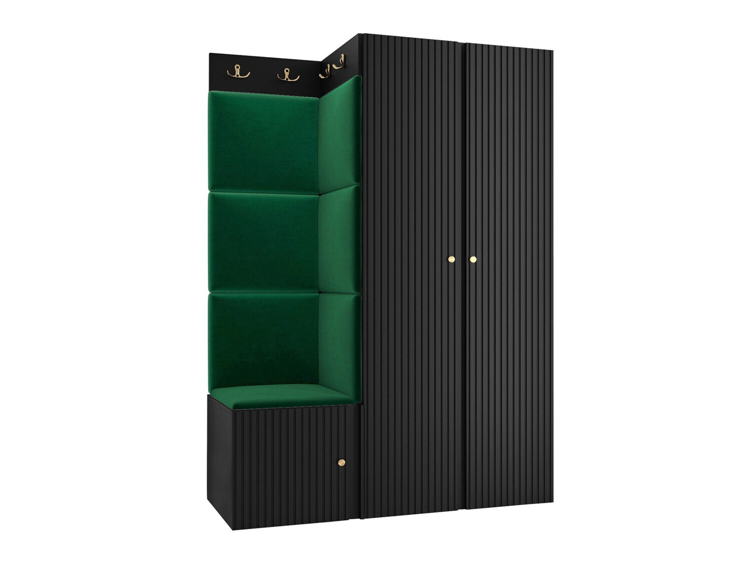 Komplet za predsobo Hartford 387 (Črna)