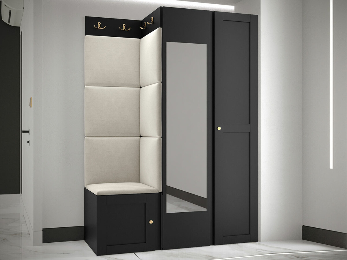 Komplet za predsobo Hartford 380 (Črna)