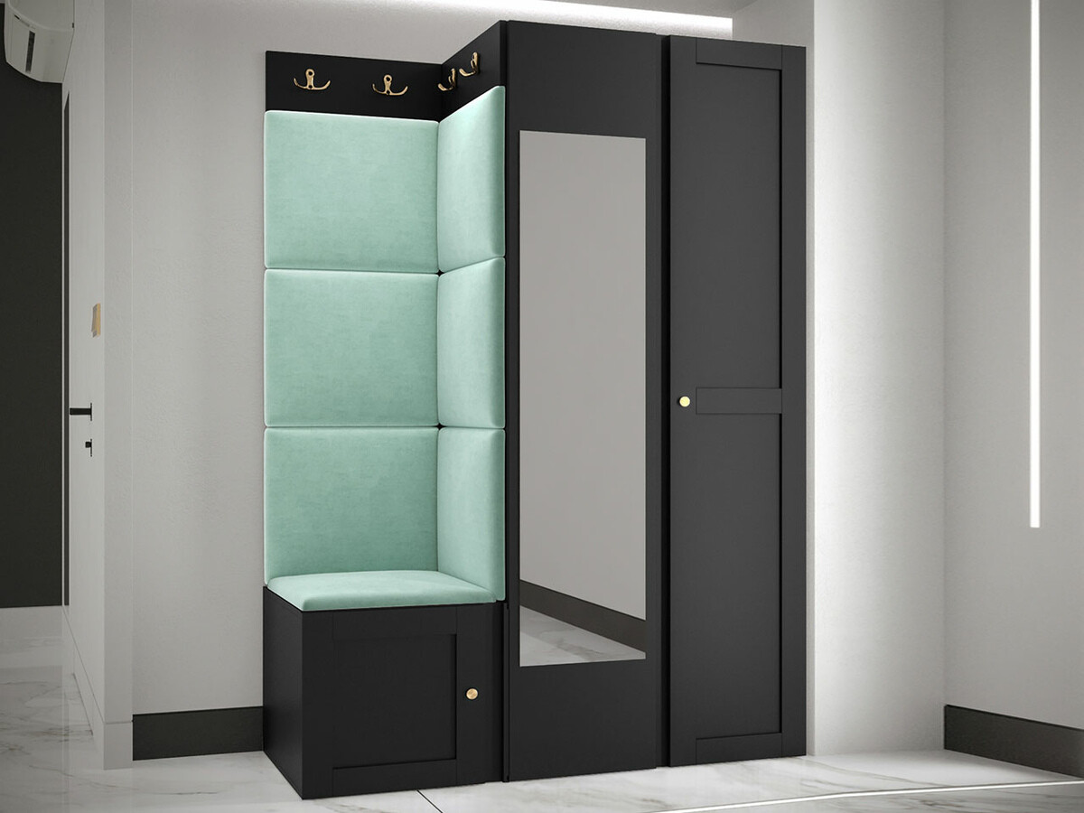 Komplet za predsobo Hartford 380 (Črna)