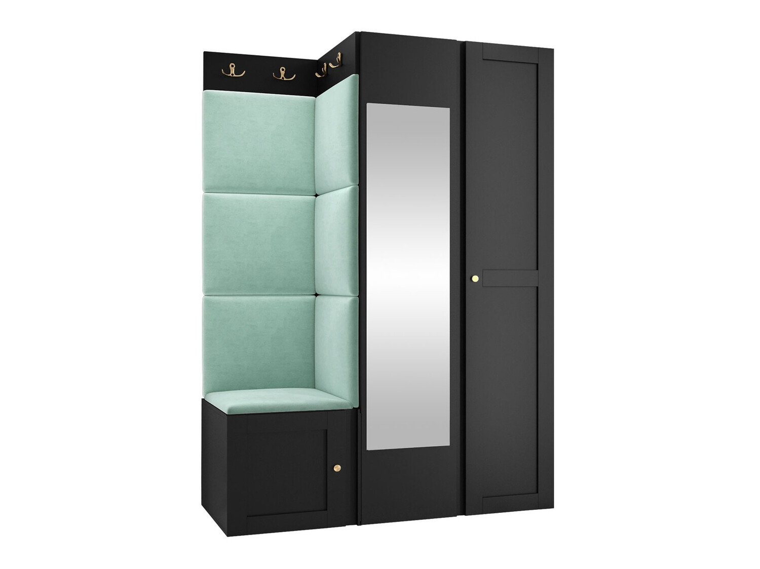 Komplet za predsobo Hartford 380 (Črna)