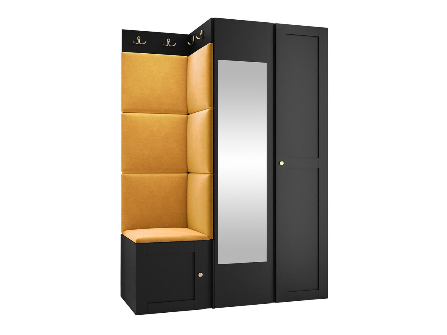 Komplet za predsobo Hartford 380 (Črna)