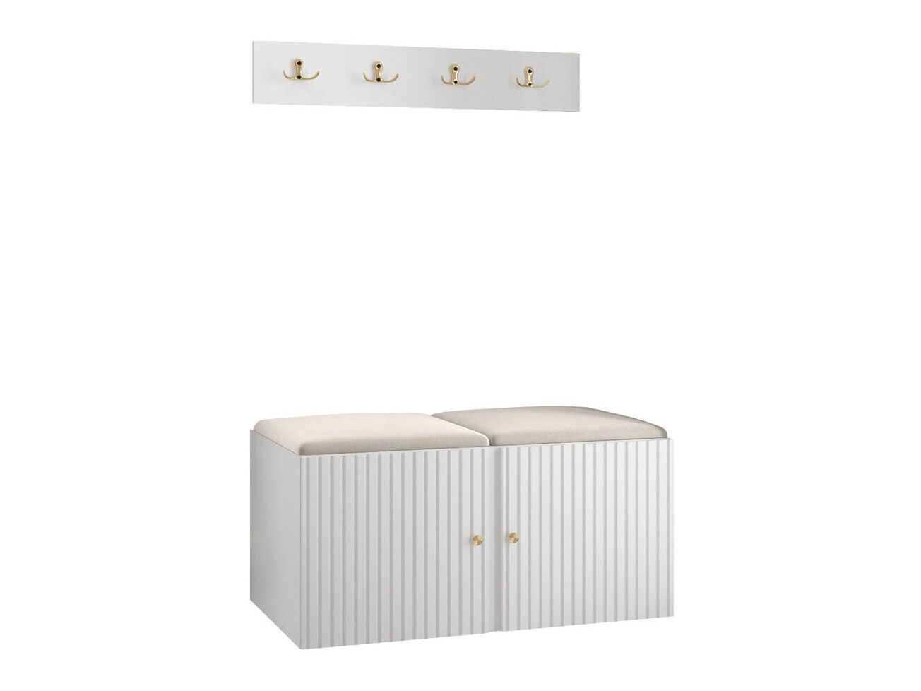 Komplet za predsobo Hartford 384 (Bela)