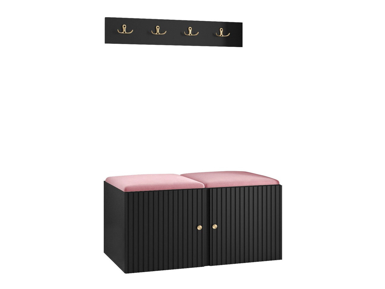 Komplet za predsobo Hartford 384 (Črna)