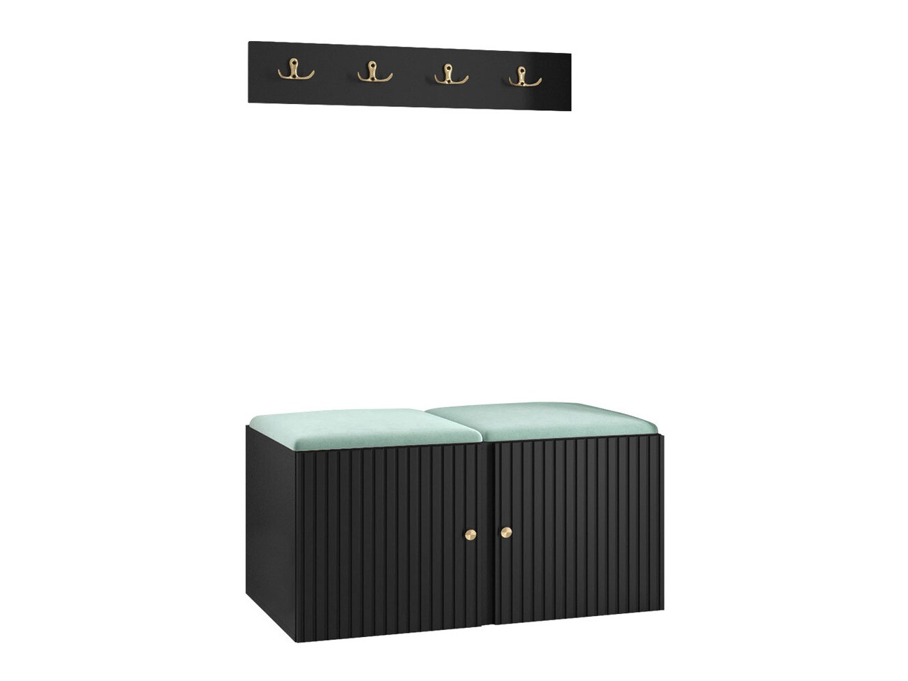 Komplet za predsobo Hartford 384 (Črna)