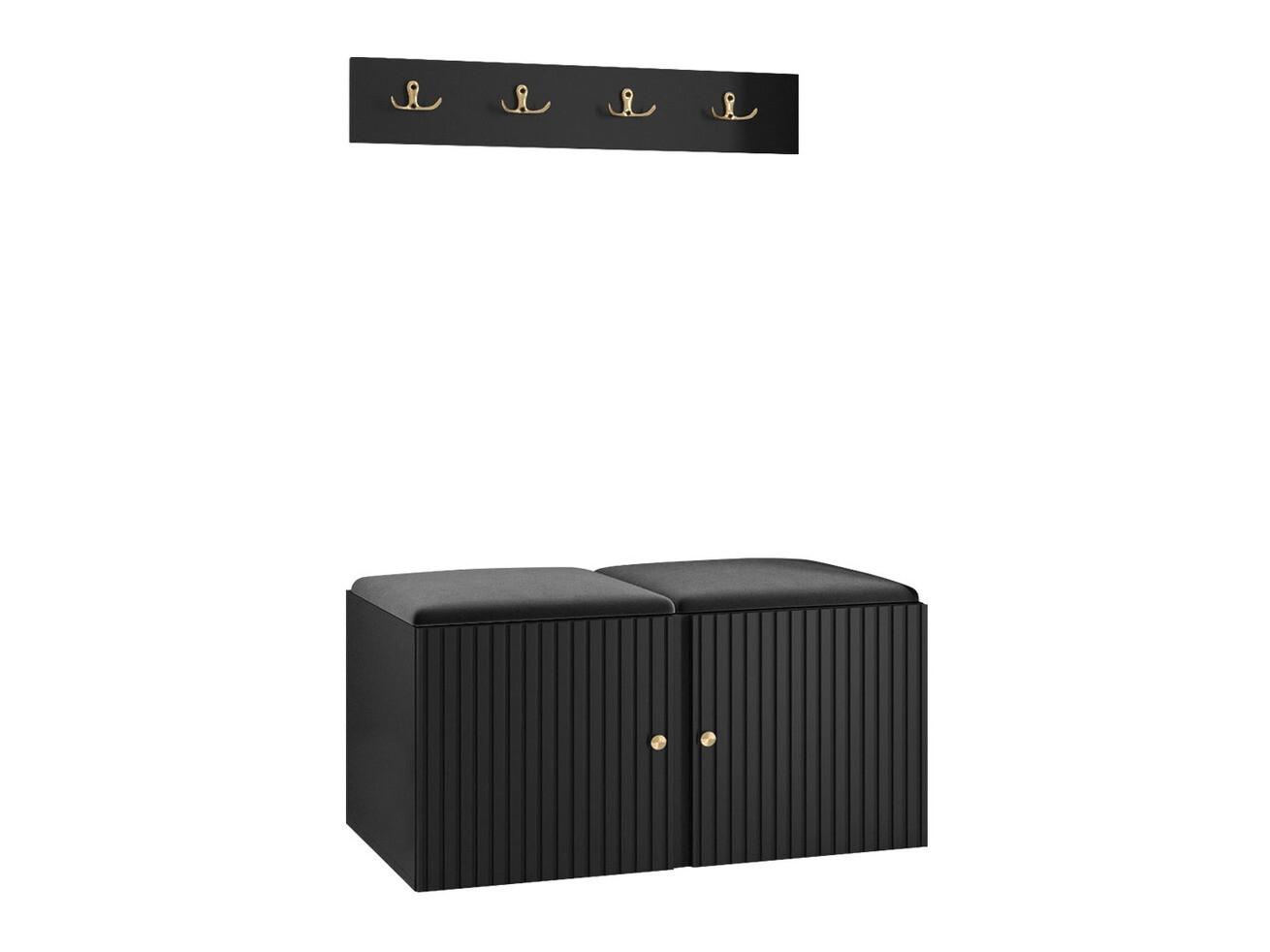 Komplet za predsobo Hartford 384 (Črna)