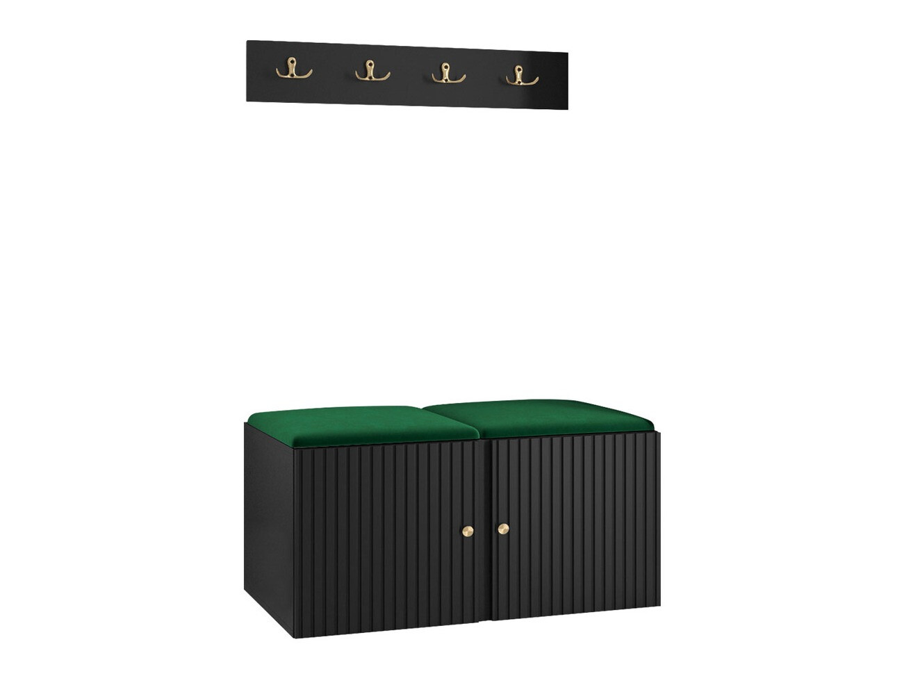 Komplet za predsobo Hartford 384 (Črna)