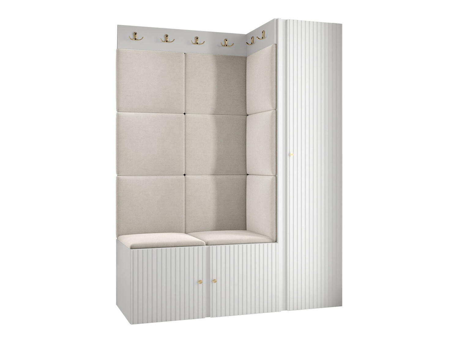 Komplet za predsobo Hartford 385 (Bela)