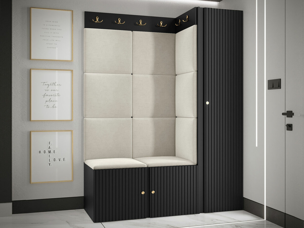 Komplet za predsobo Hartford 385 (Črna)