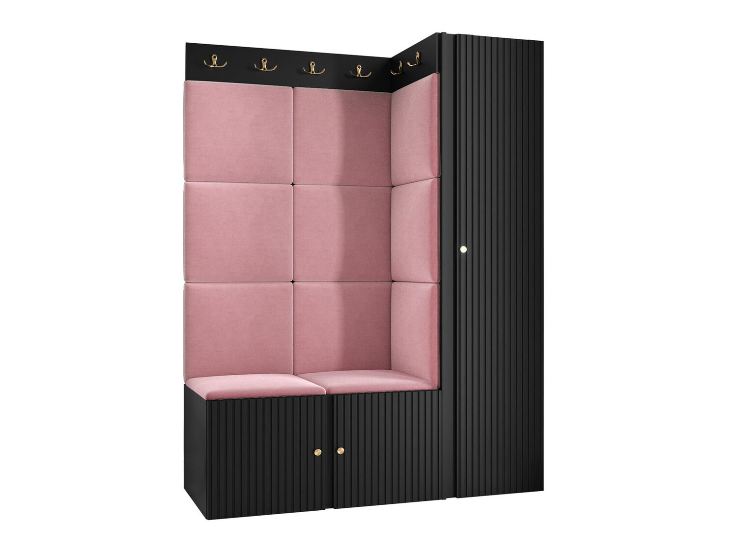 Komplet za predsobo Hartford 385 (Črna)