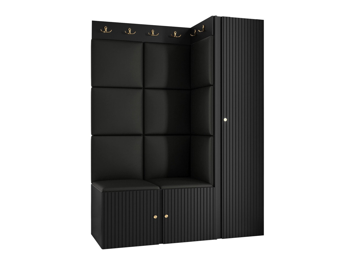 Komplet za predsobo Hartford 385 (Črna)