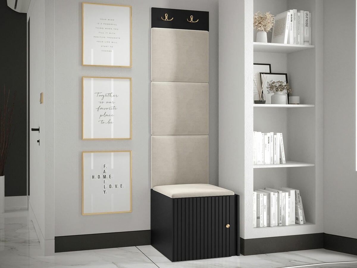 Komplet za predsobo Hartford 386 (Črna)