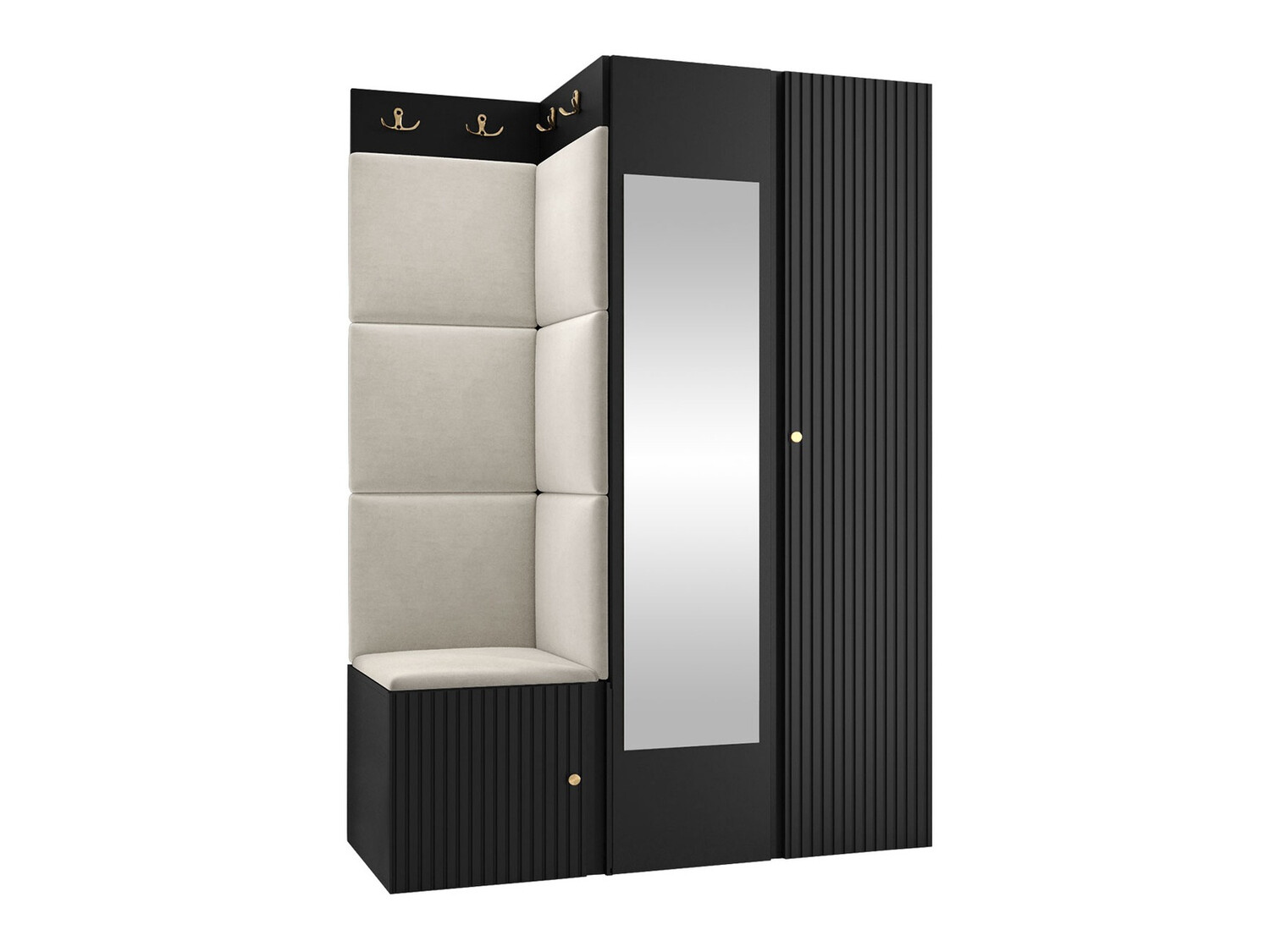 Komplet za predsobo Hartford 388 (Črna)