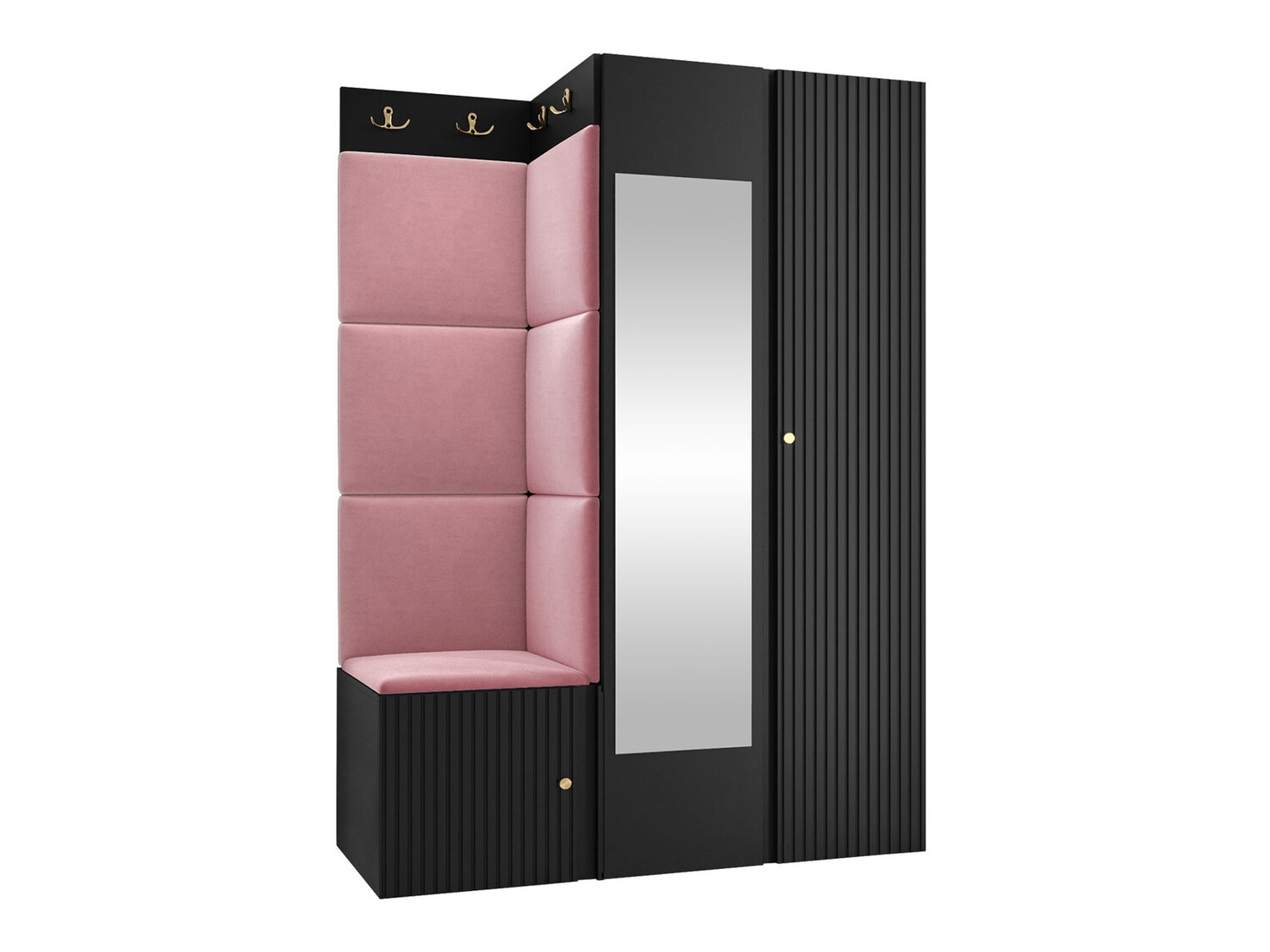 Komplet za predsobo Hartford 388 (Črna)