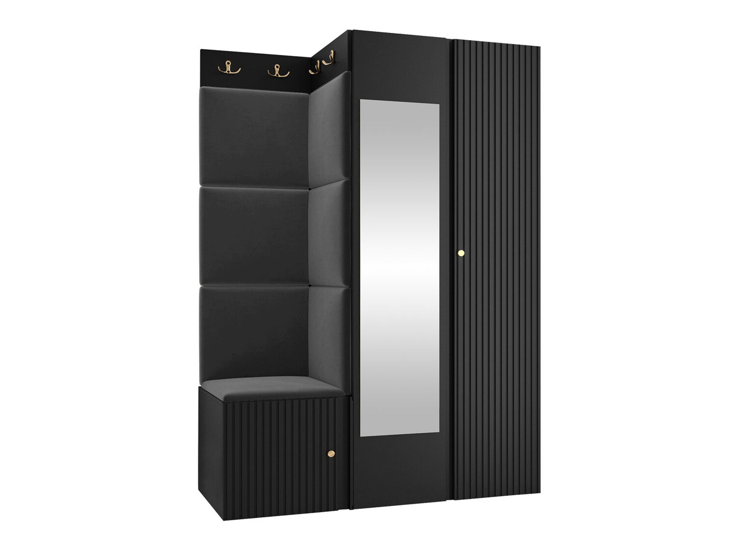 Komplet za predsobo Hartford 388 (Črna)