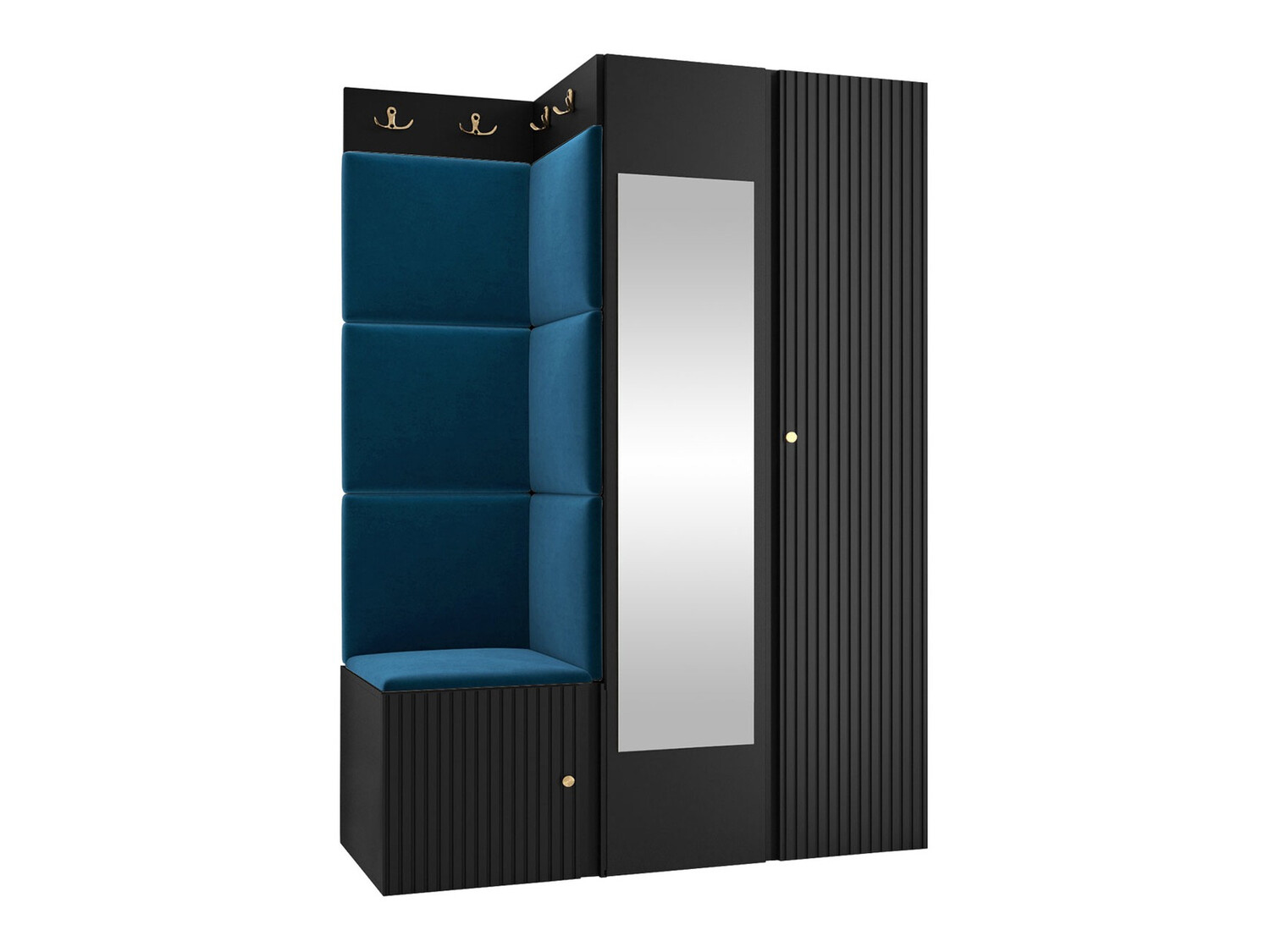 Komplet za predsobo Hartford 388 (Črna)