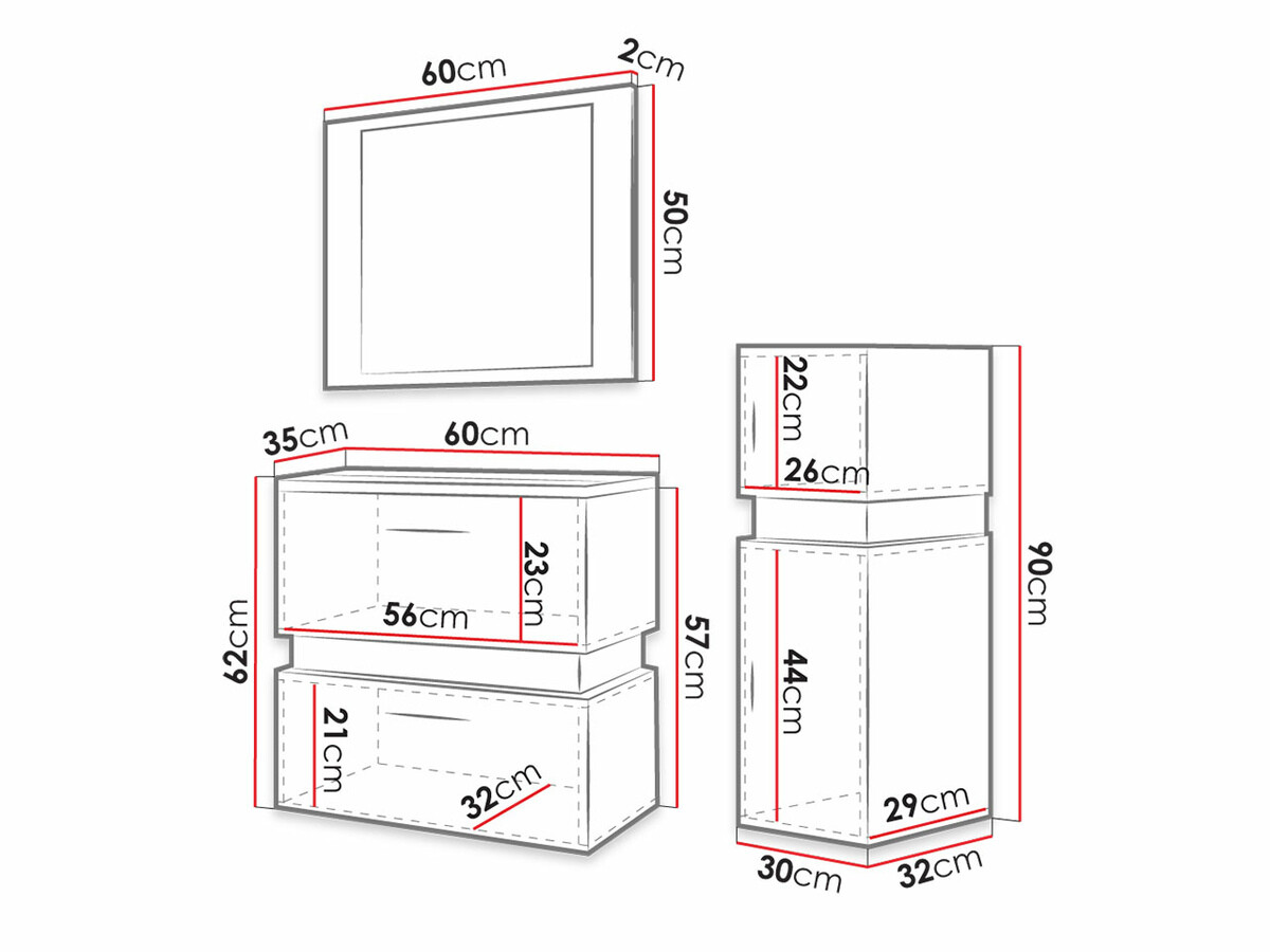 Kopalniški komplet Hartford C103 (Wotan hrast + Črna)