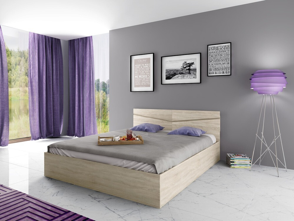 Komplet pohištva za spalnico Etfela 140 (Sonoma hrast)