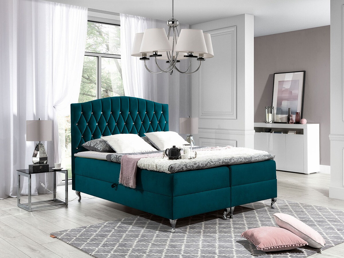 Boxspring postelja Baltimore 142 (Kronos 04)