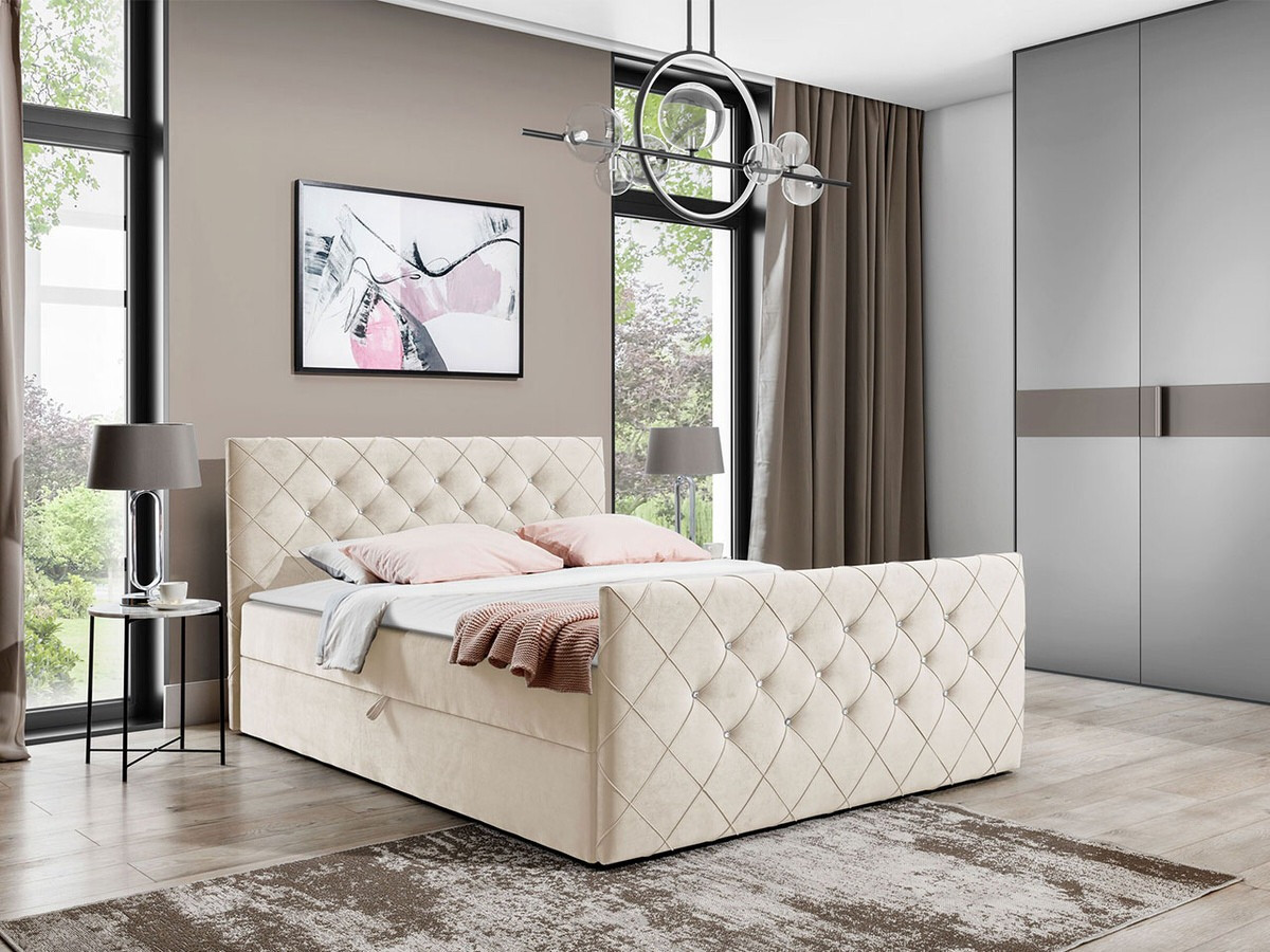 Boxspring postelja Carmen (Amor Velvet 4304)