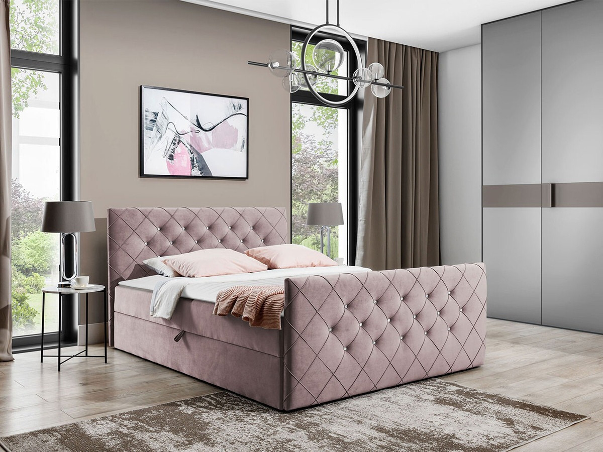 Boxspring postelja Carmen (Amor Velvet 4308)