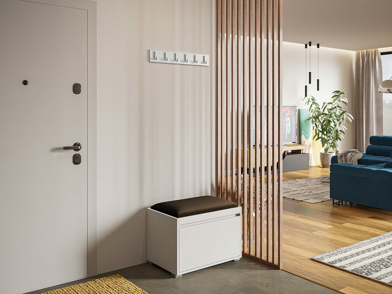 Komplet za predsobo Comfivo 396 (Bela + Manila 04)