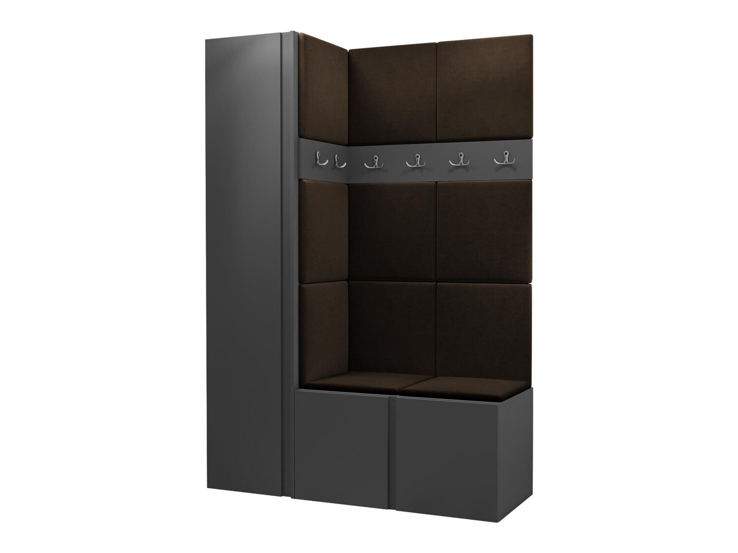 Komplet za predsobo Hartford 471 (Grafit)