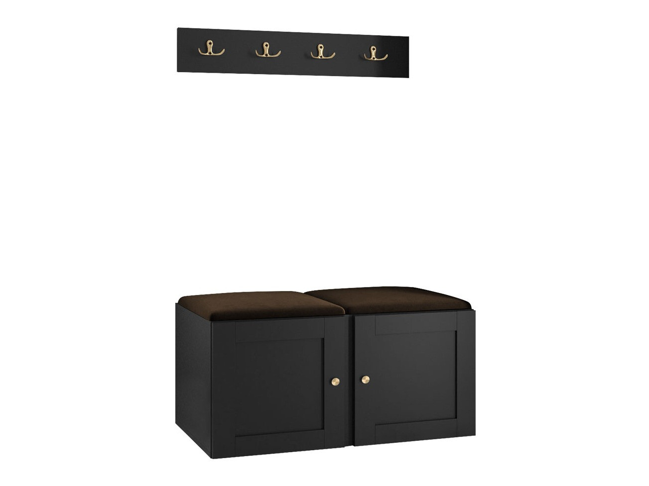 Komplet za predsobo Hartford 376 (Črna)