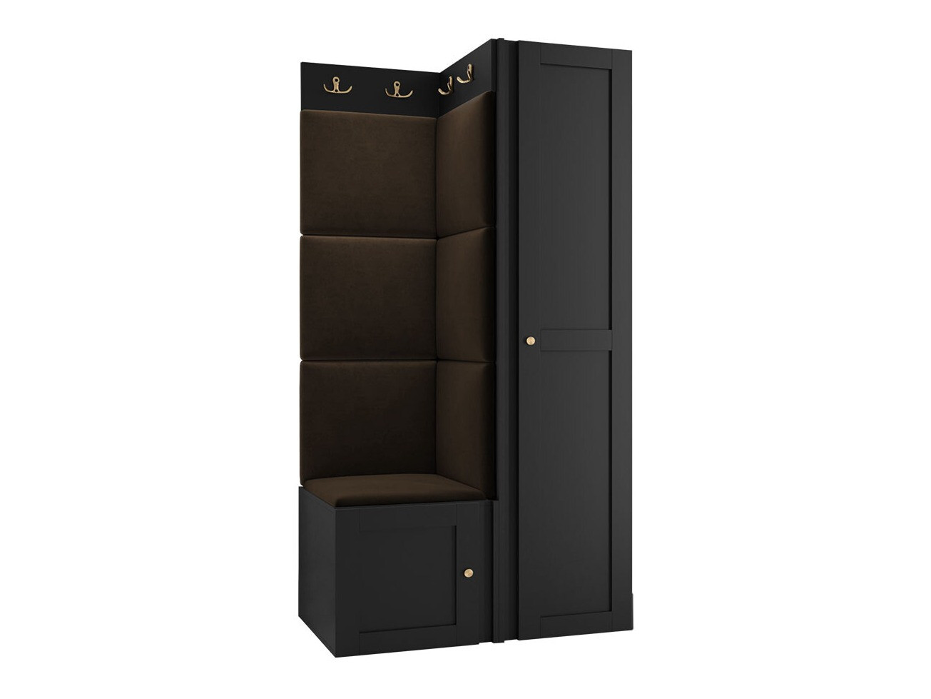 Komplet za predsobo Hartford 381 (Črna)