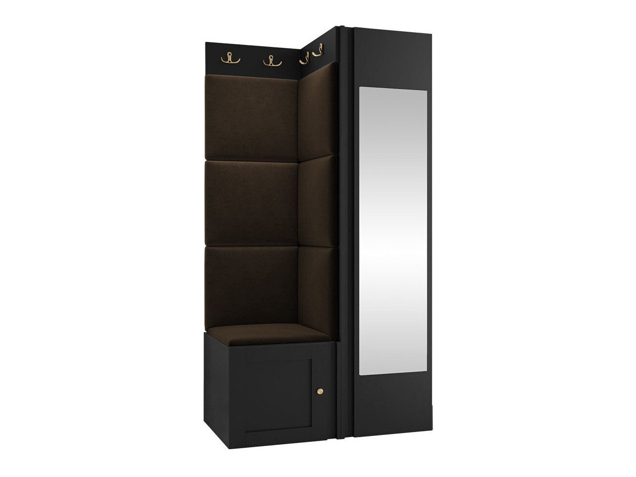 Komplet za predsobo Hartford 382 (Črna)