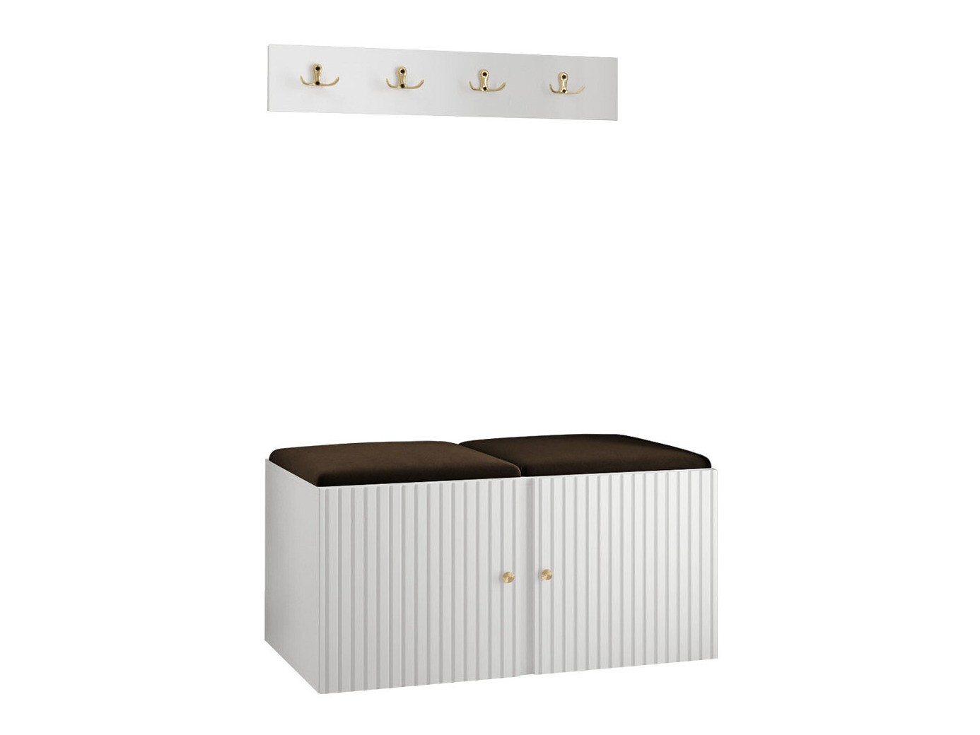 Komplet za predsobo Hartford 384 (Bela)