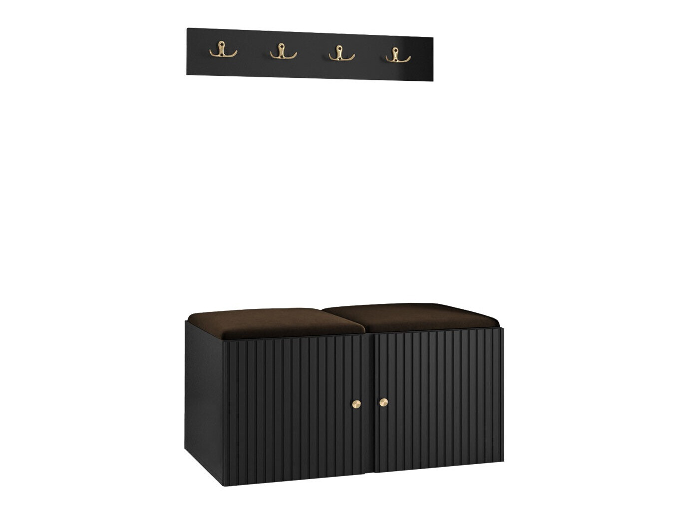 Komplet za predsobo Hartford 384 (Črna)