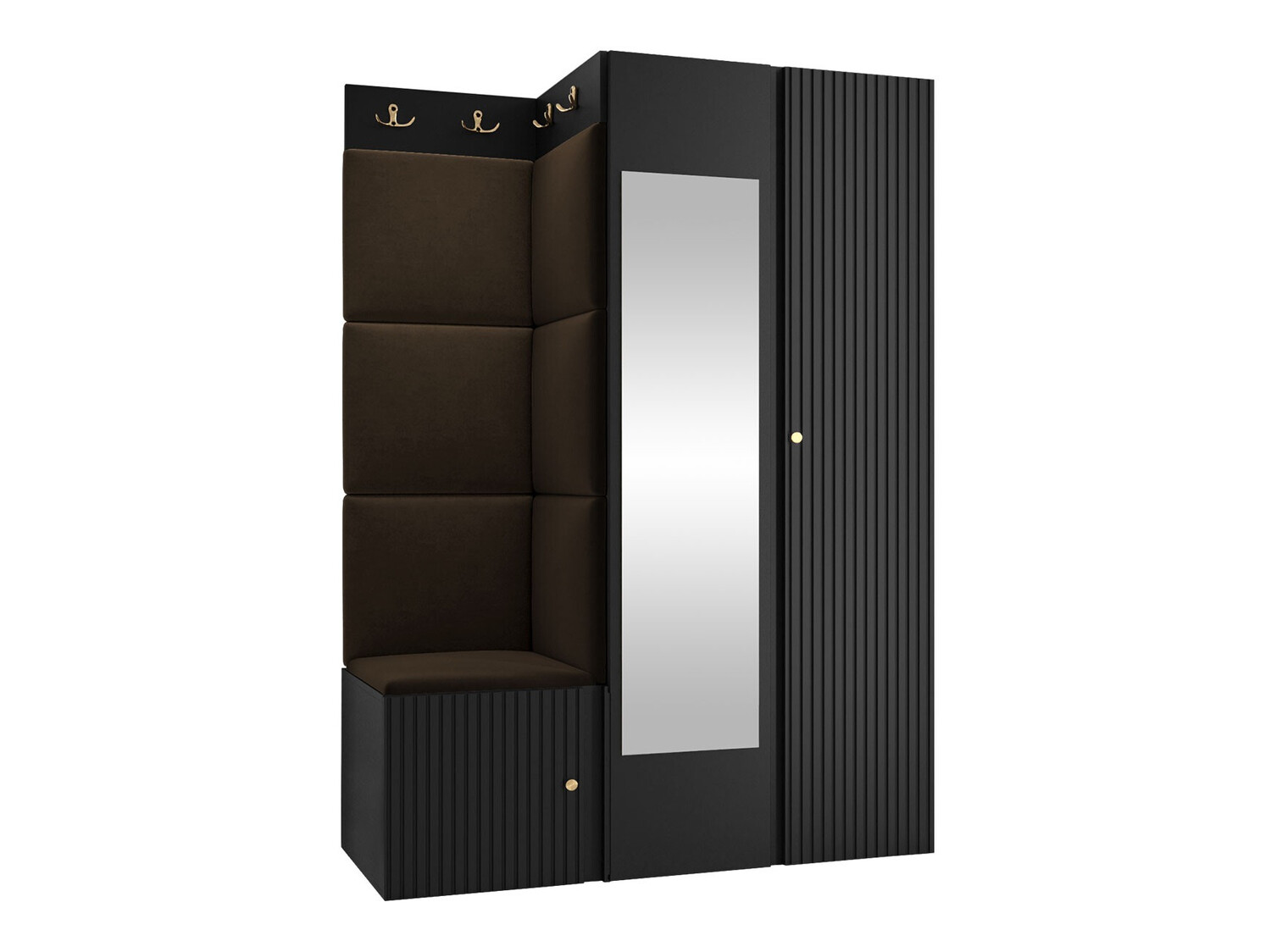 Komplet za predsobo Hartford 388 (Črna)