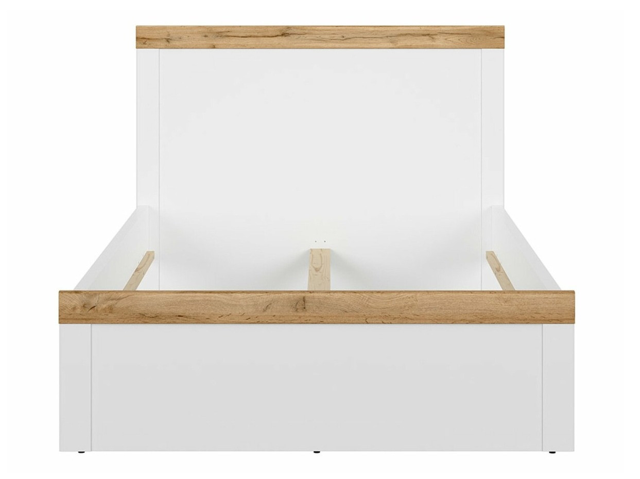 Postelja Sonsoru 115 (Bela + Sijaj bela + Wotan hrast)