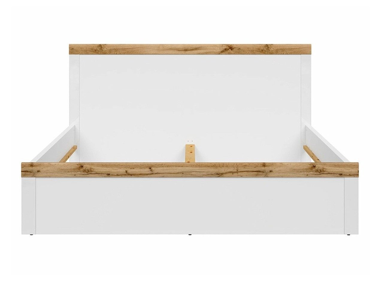 Postelja Sonsoru 115 (Bela + Sijaj bela + Wotan hrast)