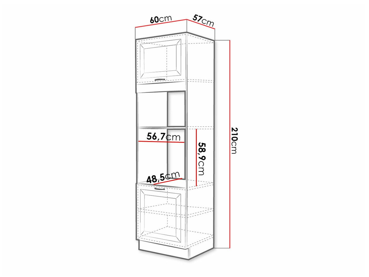 Modularna omarica za vgradne aparate Retro Grey 116
