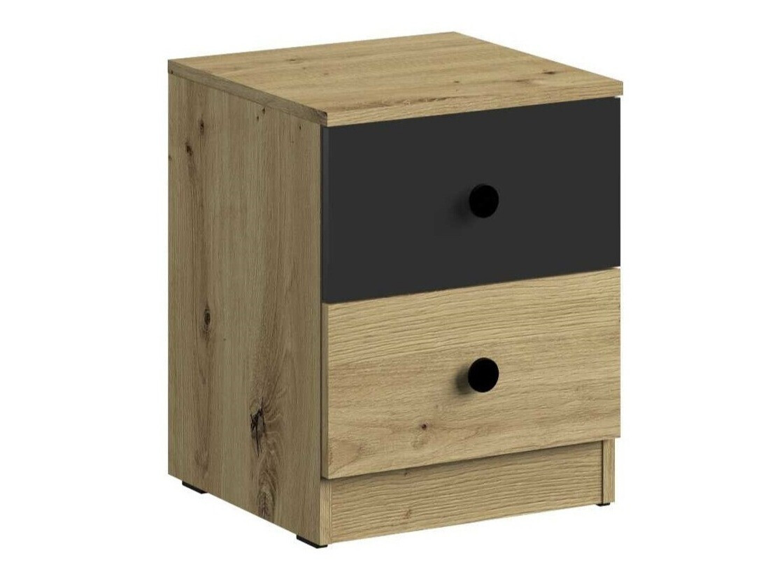 Nočna omarica Mirelbu 108 (Artisan hrast + Črna)