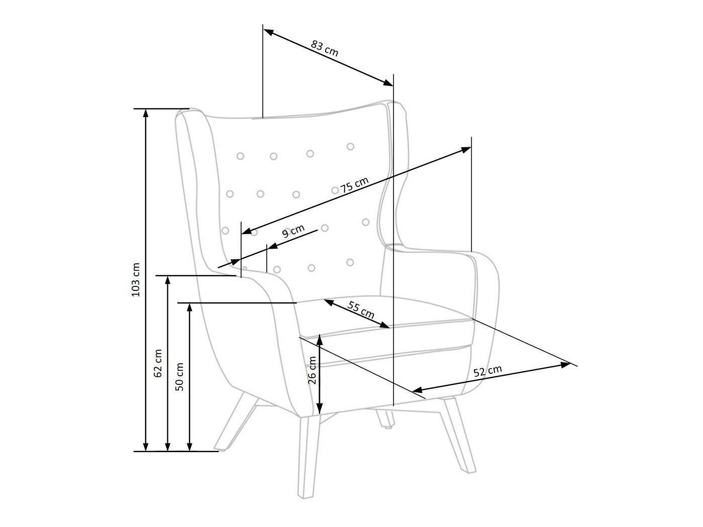 Fotelj Houston 836 (Temno zelena + Črna)