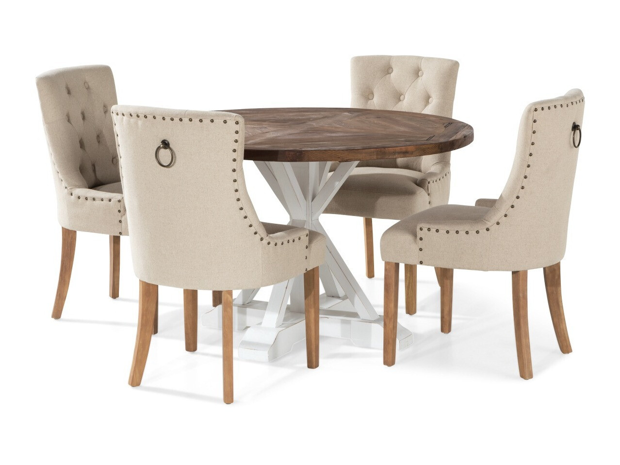 Jedilniški komplet Riverton 372 (Brest + Bela + Bež)