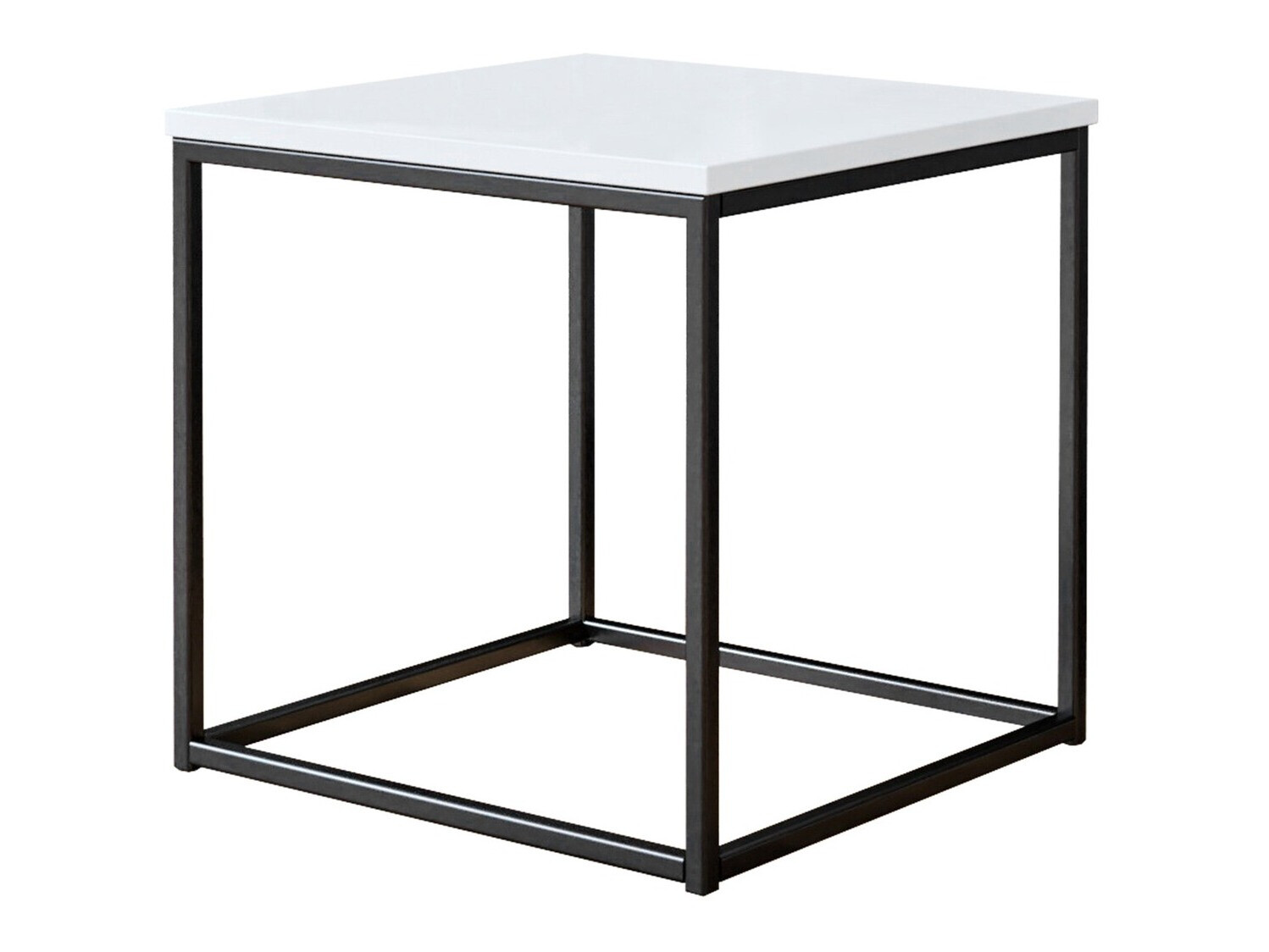 Klubska mizica Germantown 106 (Mat črna + Sijaj bela)