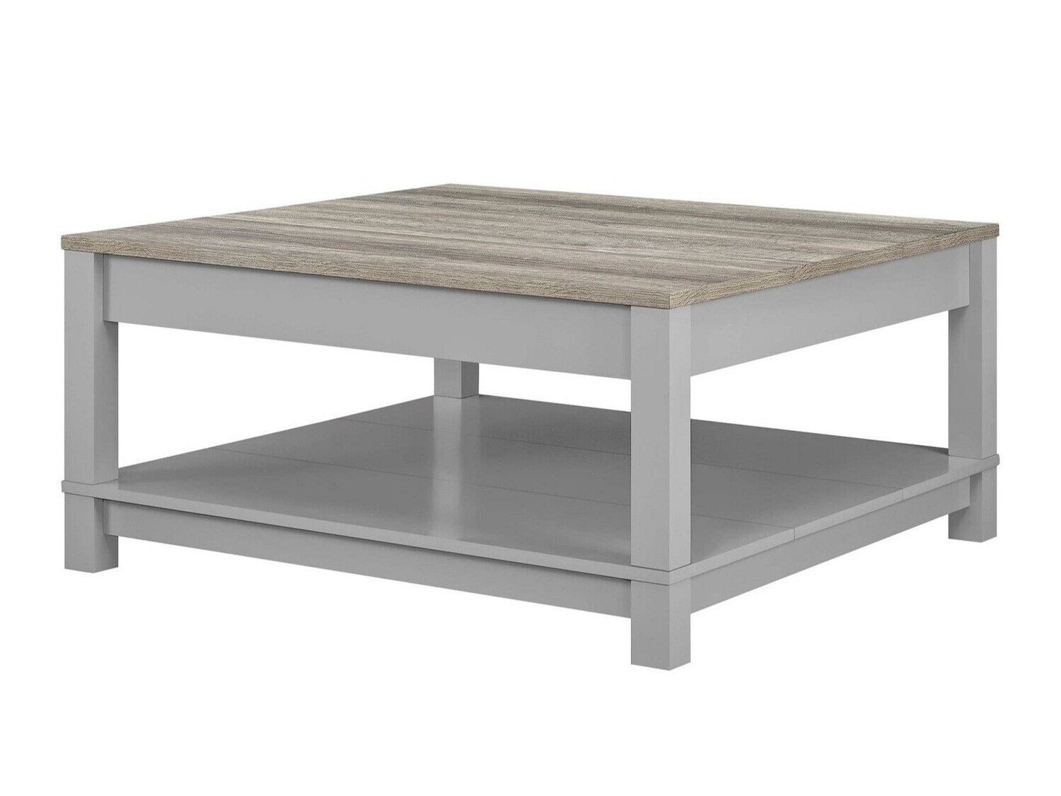 Klubska mizica Tulsa 300 (Siva + Svetlo rjava)