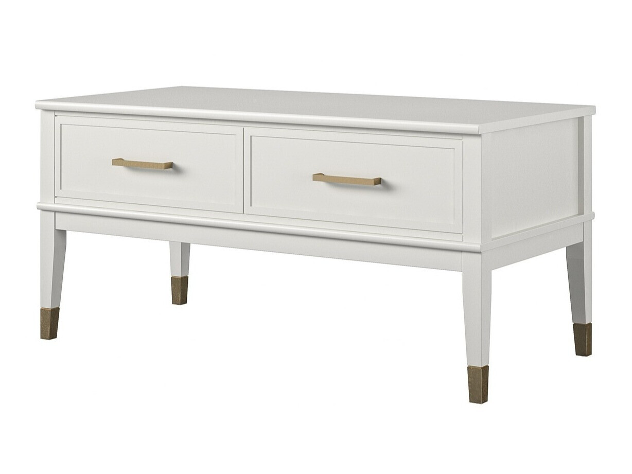 Raztegljiva klubska mizica CosmoLiving by Cosmopolitan Belromu 105 (Bela)