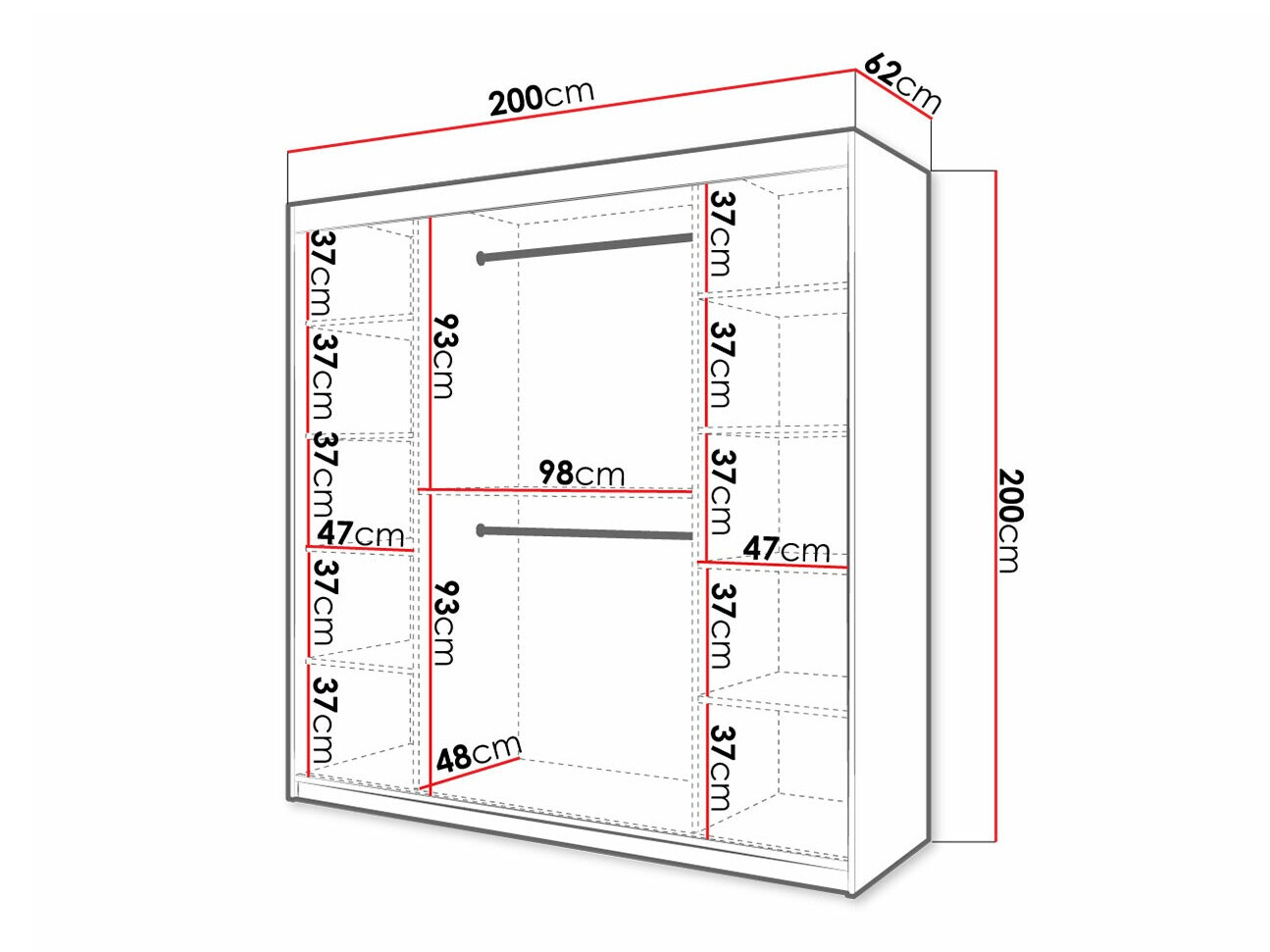 Garderobna omara Hartford 403 (Bela)